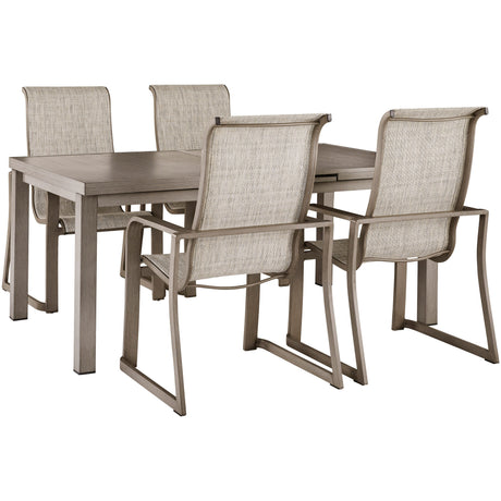 Beach Front 5 Piece Outdoor Dining Set - QK1062064_ASHL_PRI_OL