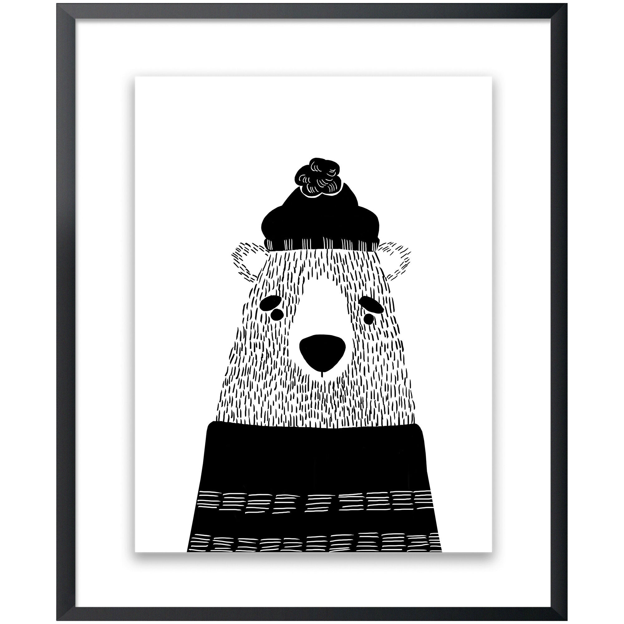 Kids Black Bear Wall Art