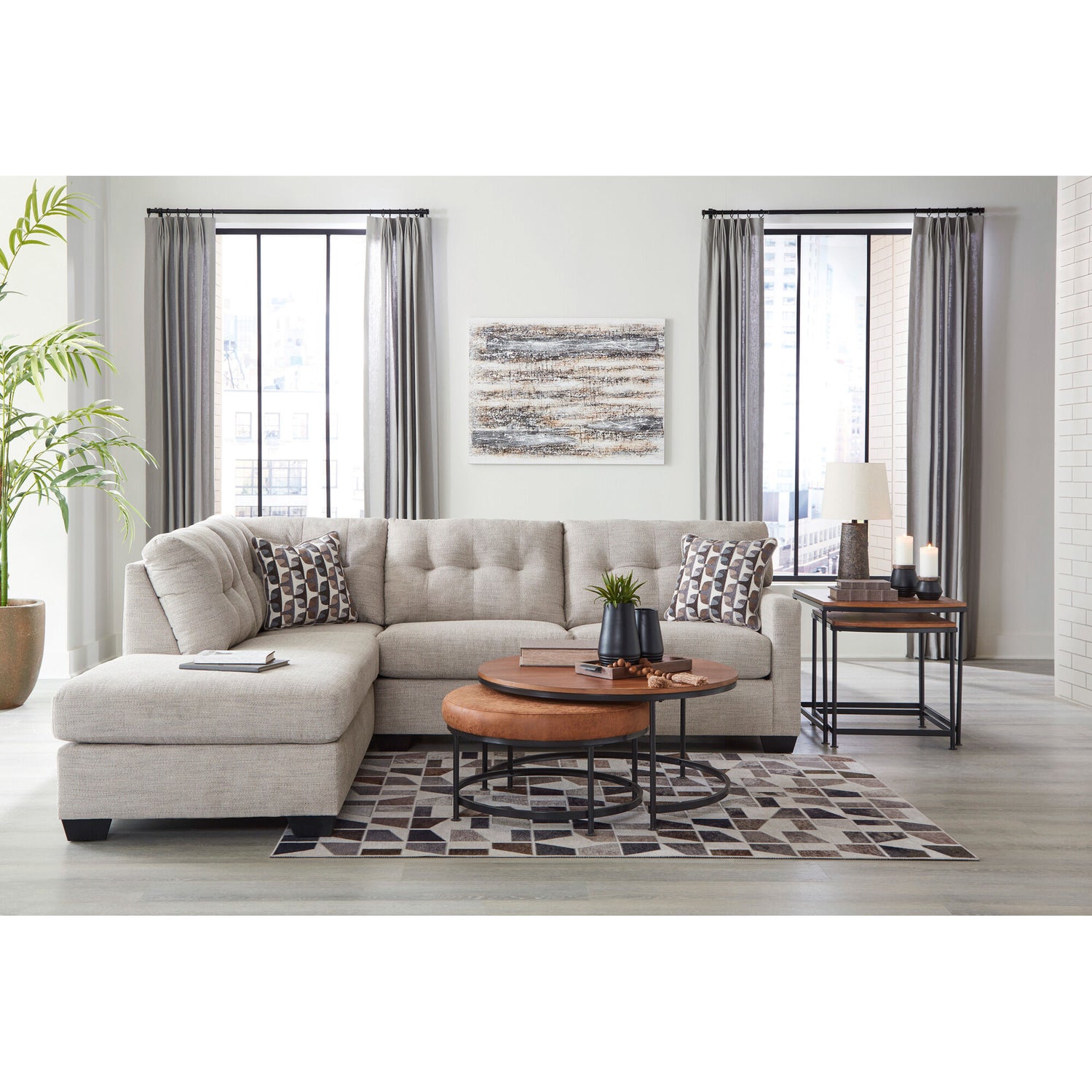 Mahoney Left Chaise Sectional - QK1066112_ASHL_LF1_RM