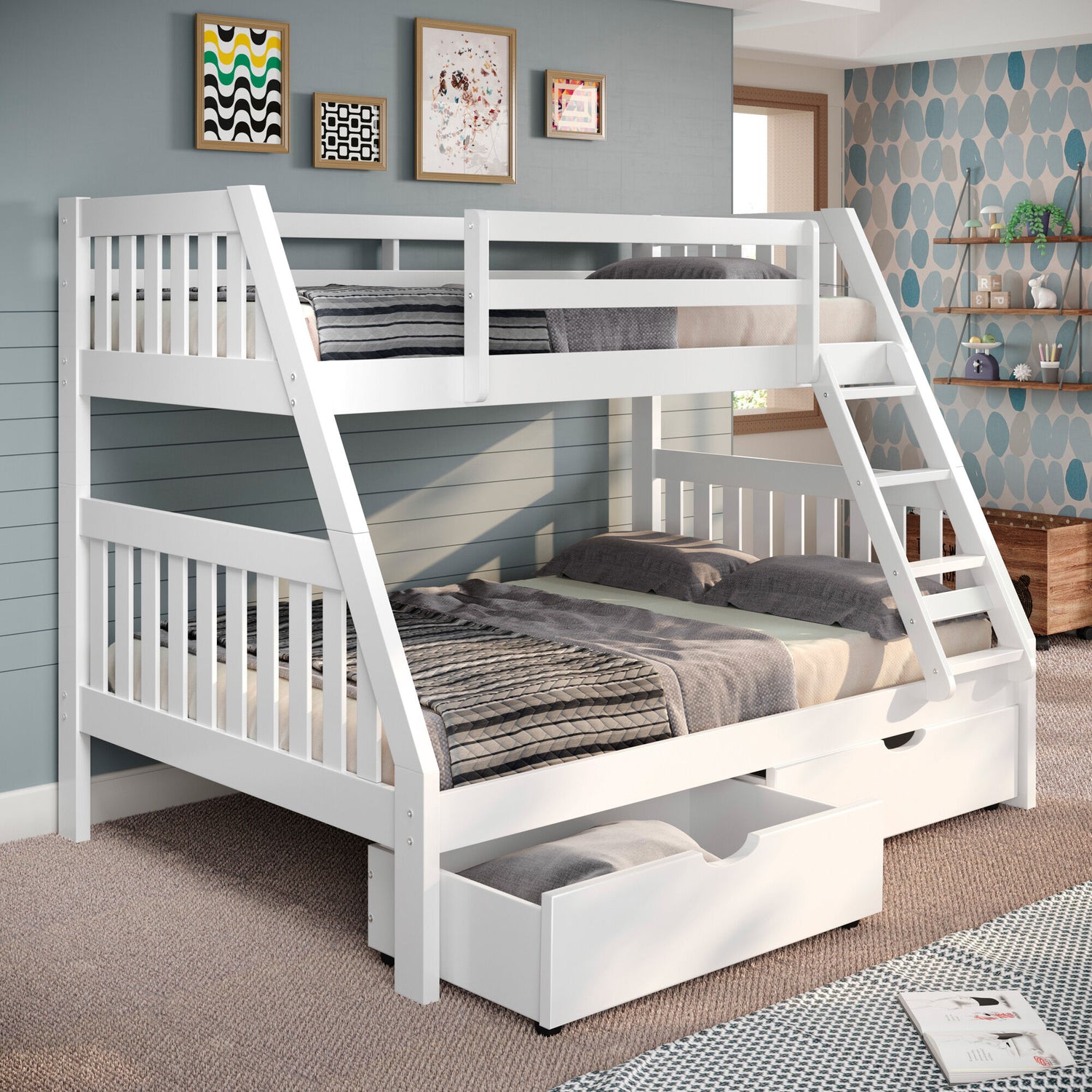 Jordan Bunk Bed With Drawers - QK1081311_CAHO_LF1_RM