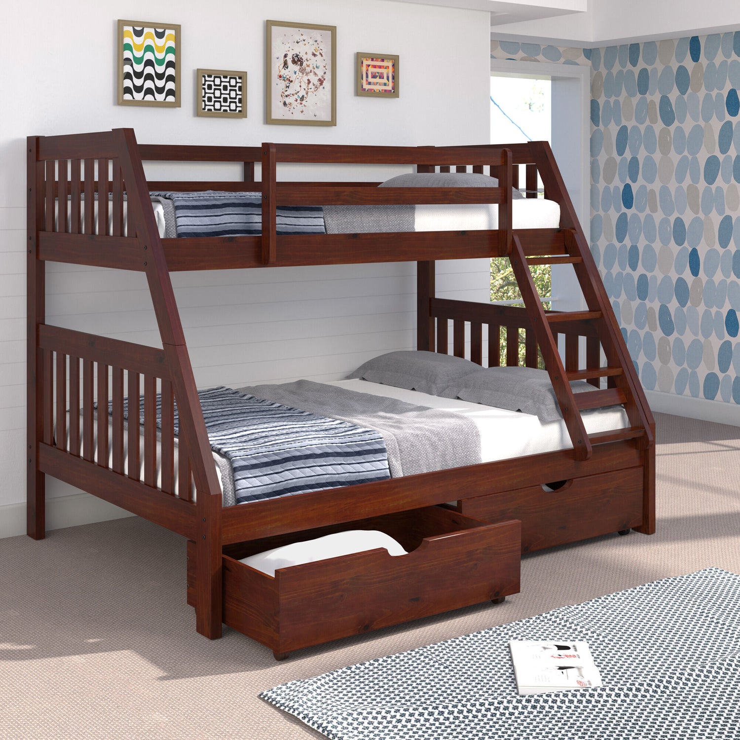 Jordan Bunk Bed With Drawers - QK1081313_CAHO_LF1_RM