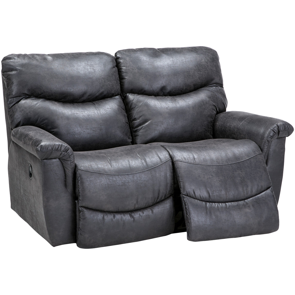 James Power Reclining Loveseat with Console - Steel James Power Reclining Loveseat with Console - Steel