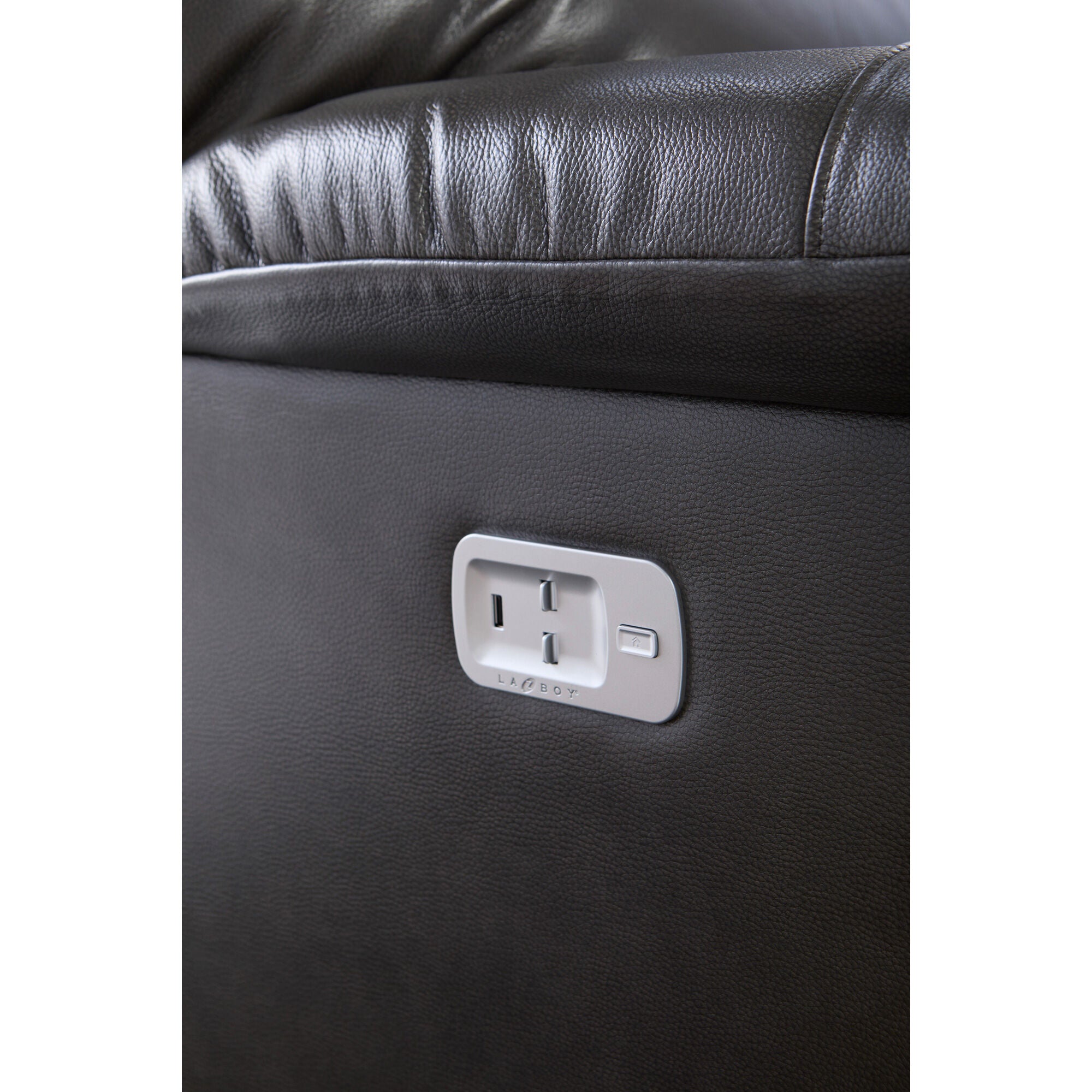 James Leather Power Plus Reclining Console Loveseat – Slumberland