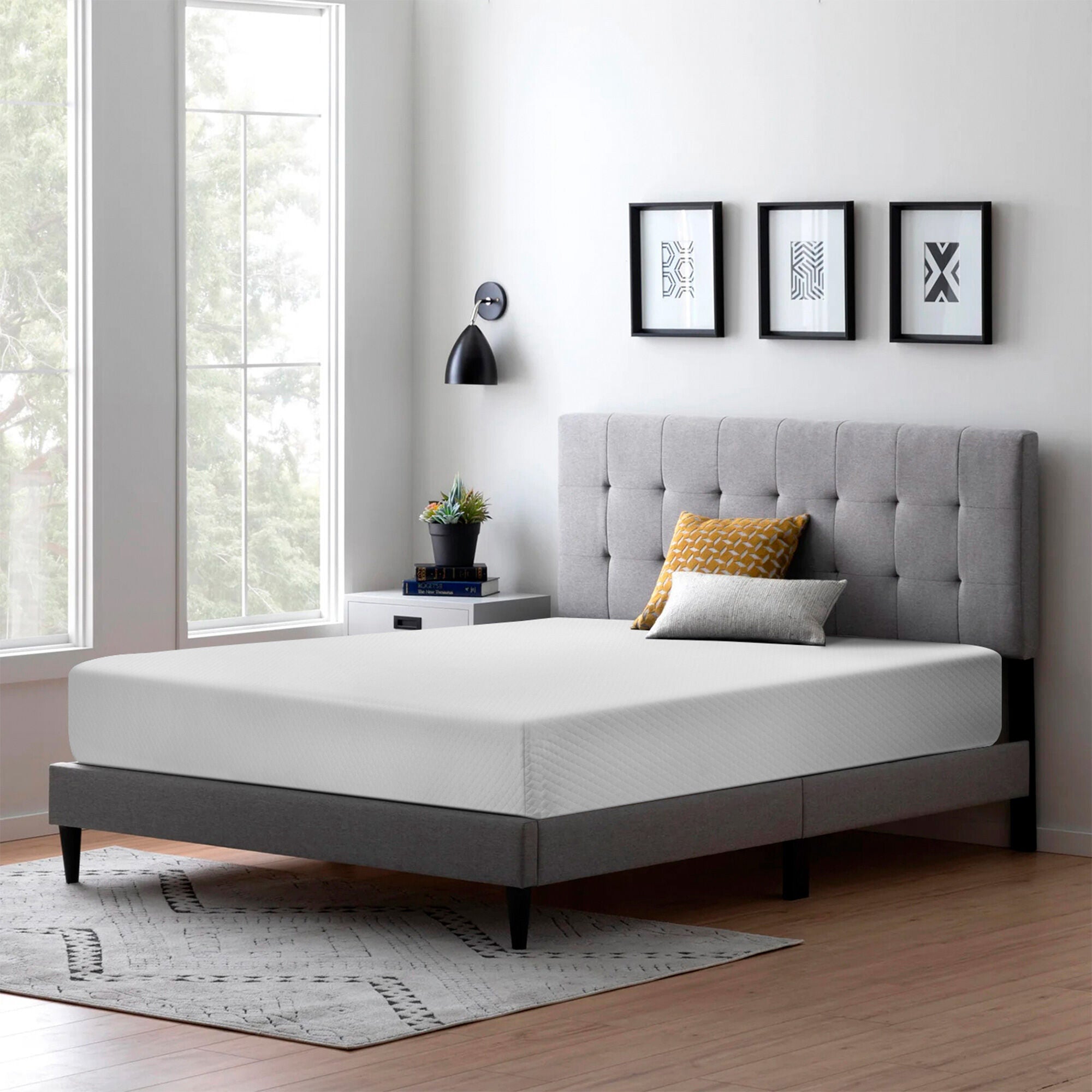 FDW 6 8 10 12 inch Gel Memory Foam Mattress for Cool Sleep Pressure Relief Medium Firm Mattresses CertiPUR US Certified Bed in a Box Pressure