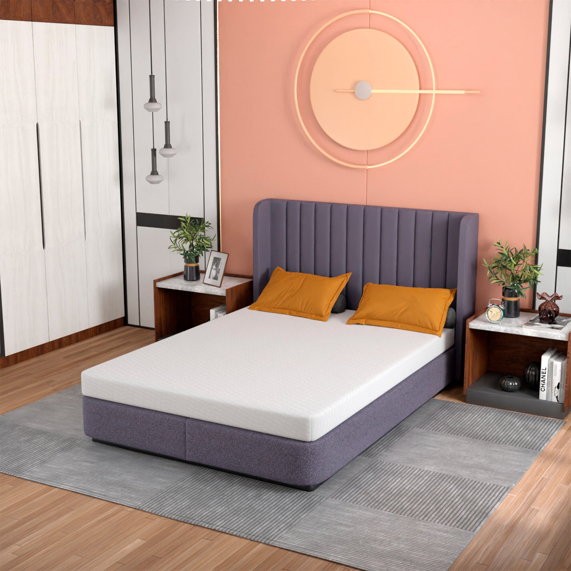 FDW 5 inch Gel Memory Foam Mattress Medium Firm Mattress for Pressure Relief Cooler Sleep Mattress for Kid Adults CertiPUR US Certified Mattress in