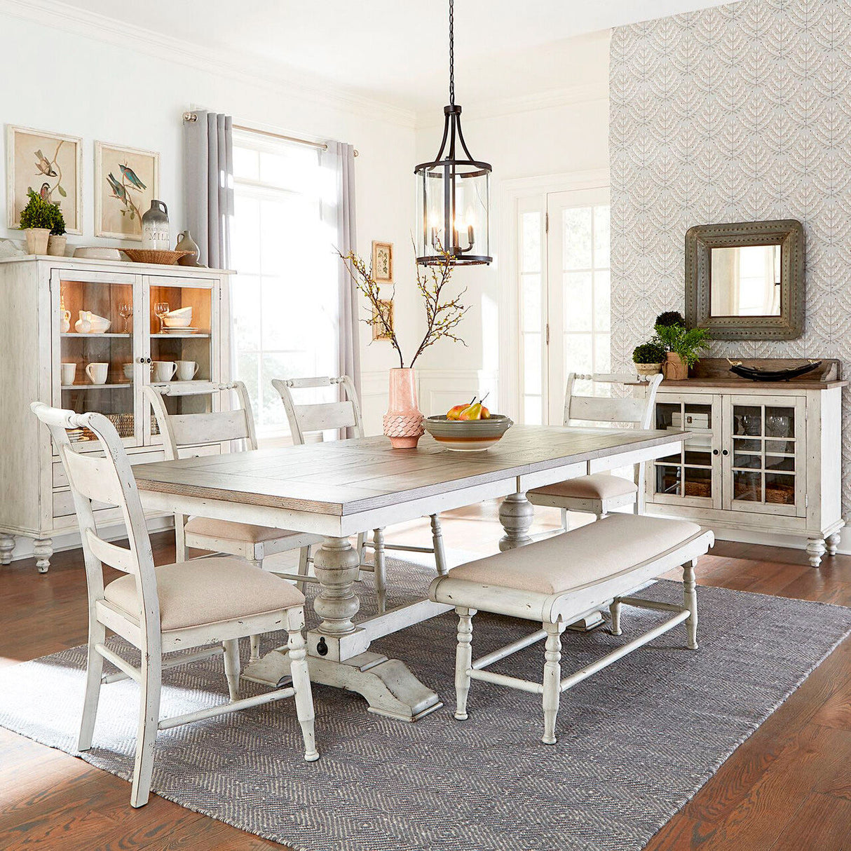 Whitney 6 Piece Trestle Dining Set - QK1084470_LIBF_LF1_RM