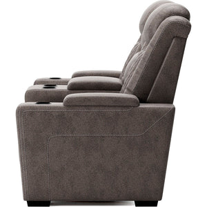 HyllMont Power Reclining Loveseat with Console - QK1085246_ASHL_SID_OL
