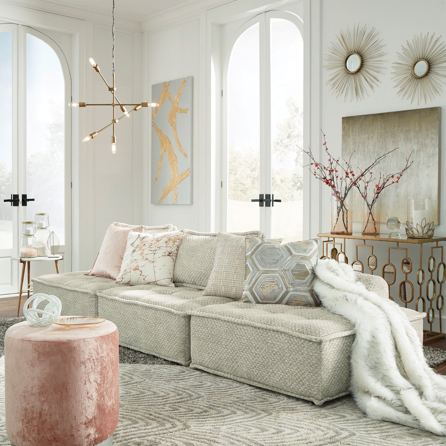 Bales Taupe 3-Piece Modular Seating - QK1085779_ASHL_LF1_RM