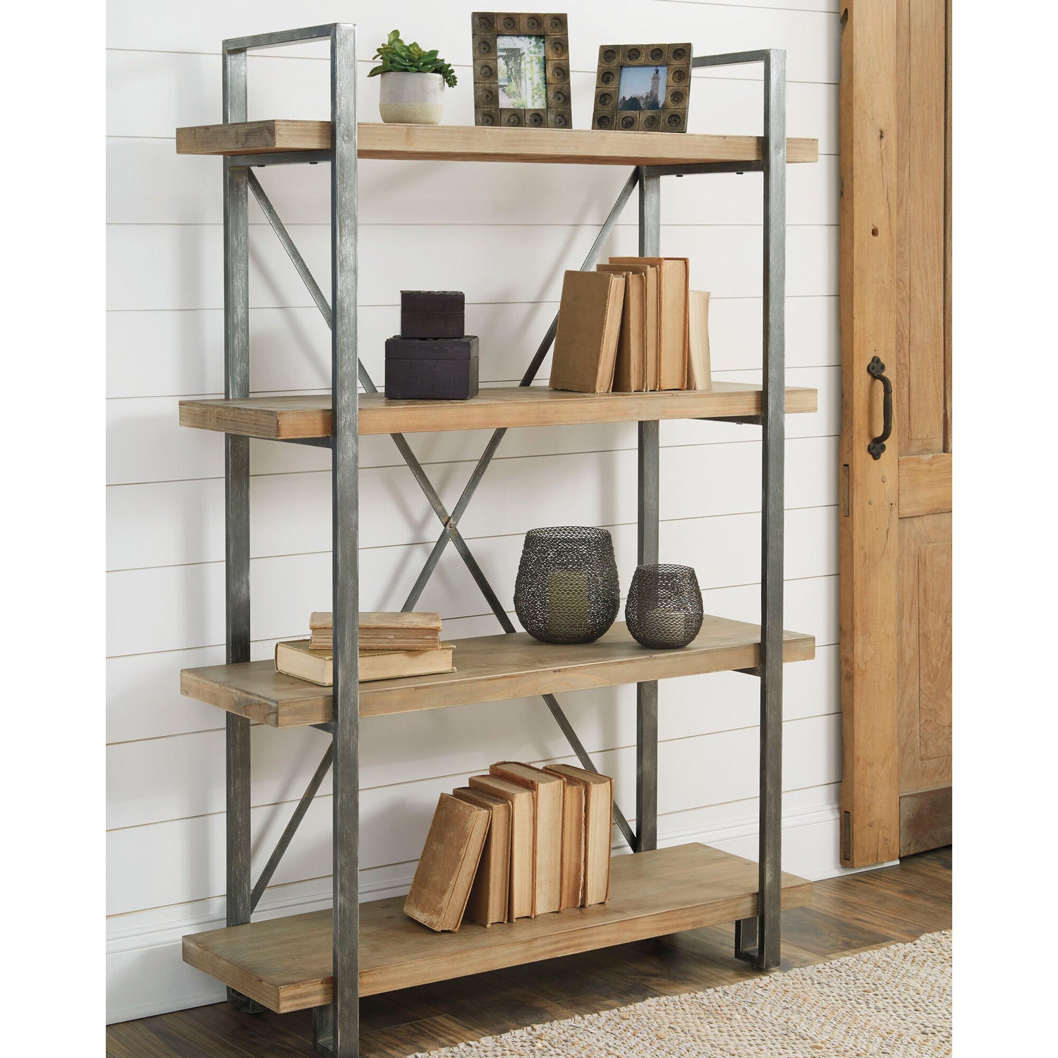 Forestmin Brown/Black Bookcase - QK1085792_ASHL_LF1_RM
