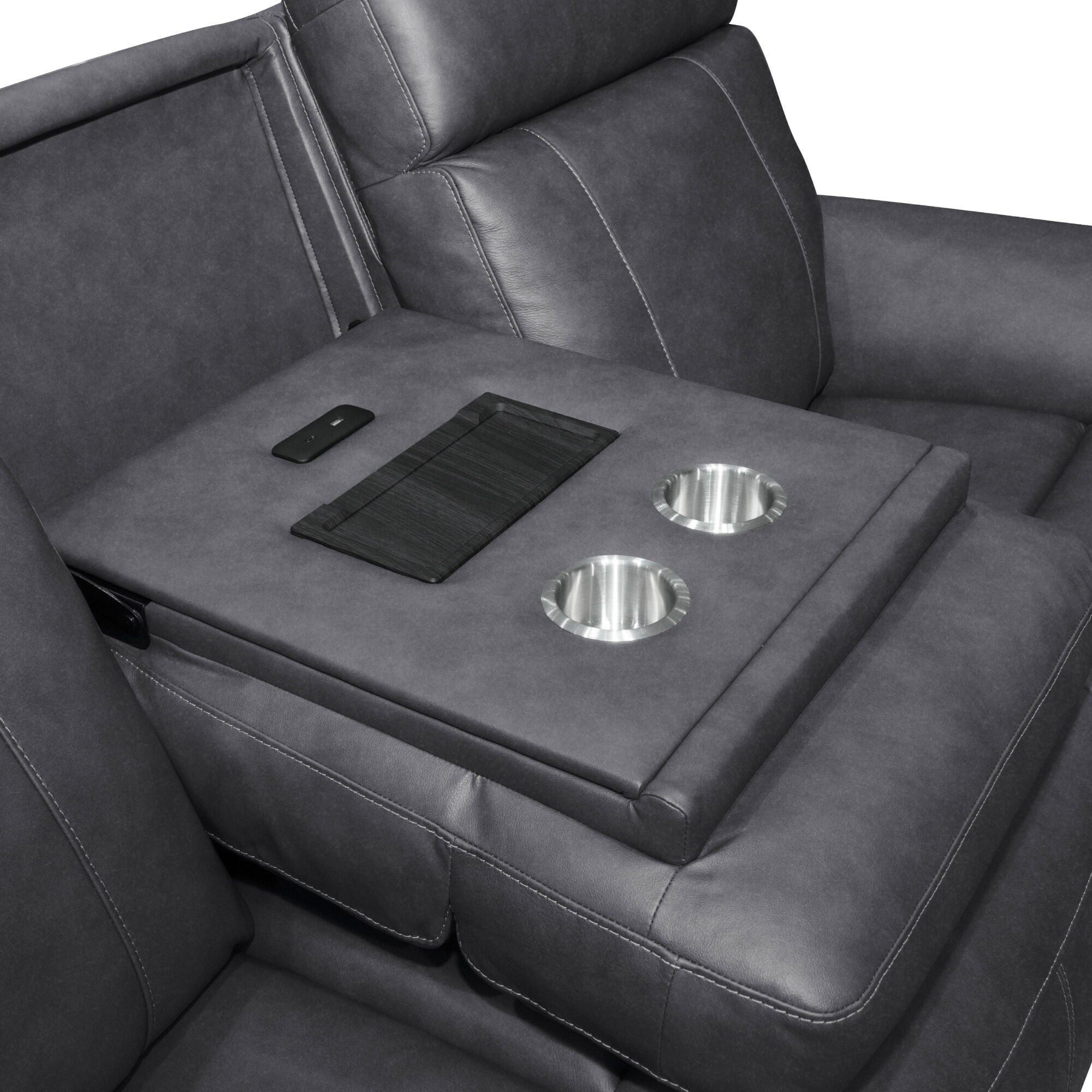Power reclining sofa with center console online