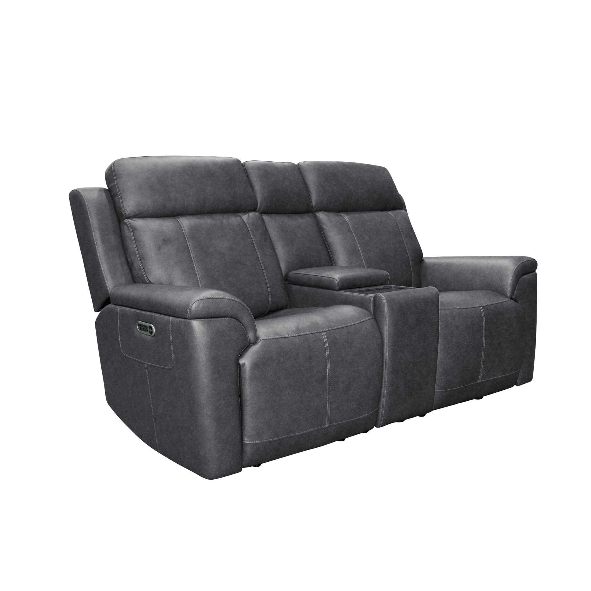 Amelia Power Reclining Console Loveseat with Power Headrests & Lumbar