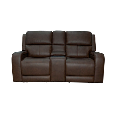 Hayley Power Reclining Console Loveseat with Power Headrests