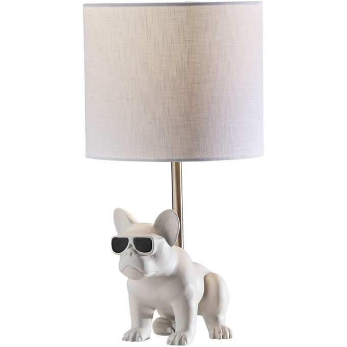 Adesso | Sunny White Dog Table Lamp