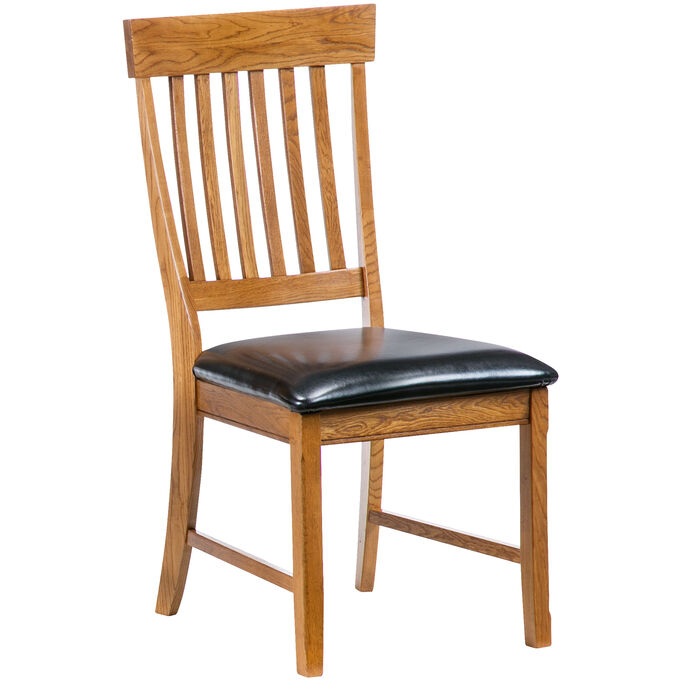 Jefferson Chestnut Slat Back Side Chair