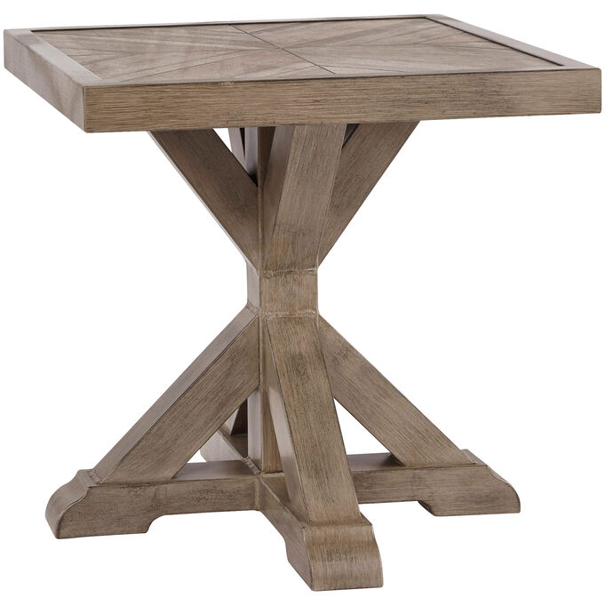 Ashley Furniture | Beachcroft Beige Square End Table