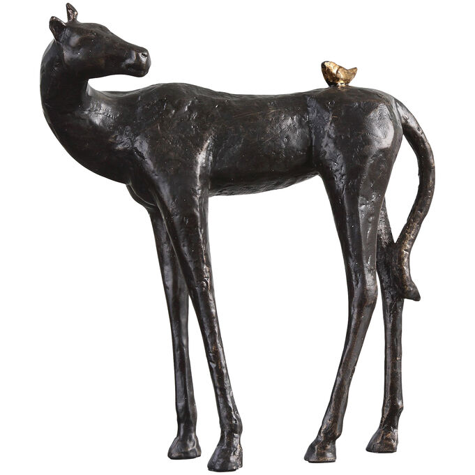 Uttermost | Hello Friend Black Horse Sculpture