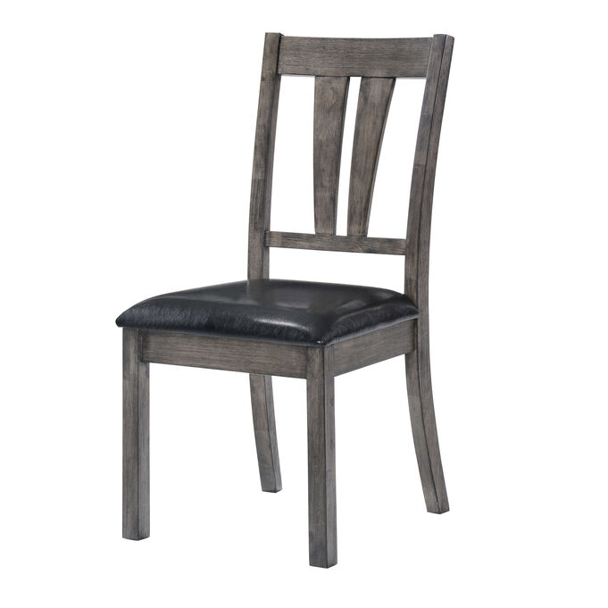 Nathan Gray Oak Upholstered Side Chair