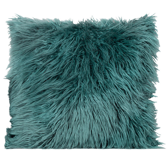 Llama Teal 16 Inch Feather Pillow