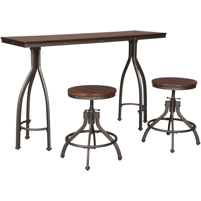 Ashley Furniture | Odium Brown 3 Piece Counter Dining Set