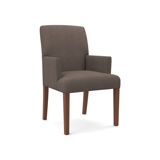 Denai Charcoal Linen Upholstered Arm Chair