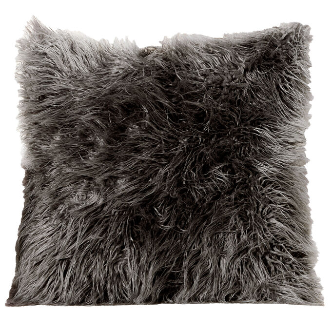 Llama Charcoal 16 Inch Feather Pillow