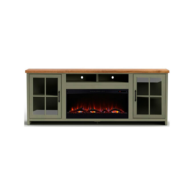 Vineyard Sage 88 Inch Fireplace Console