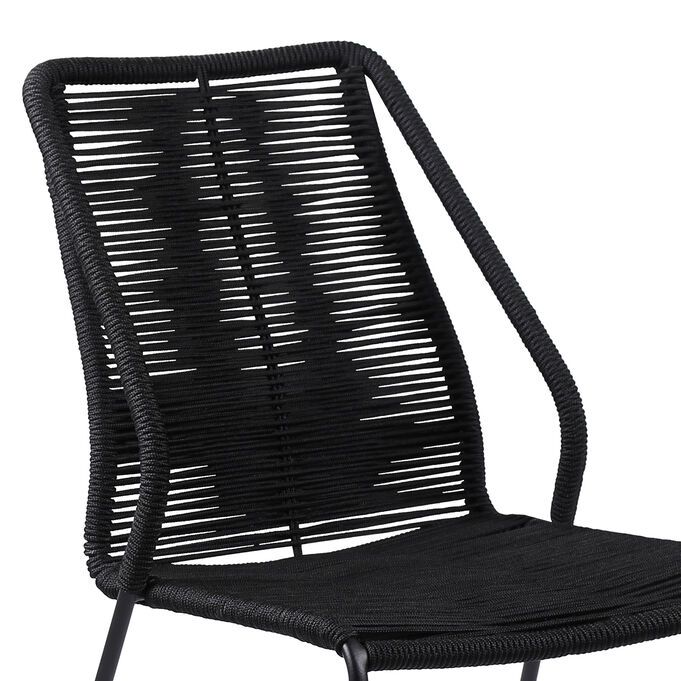 Clip Black Stackable Side Chair