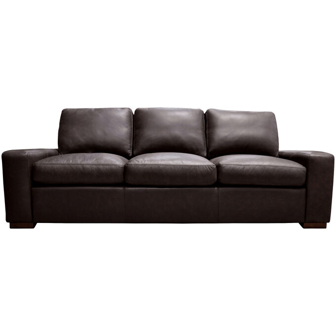 Omnia Leather , Max 3 Deluxe Denver Dark Brown Sofa