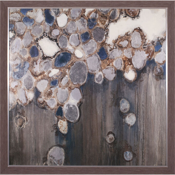 Art Effects , Indigo Oyster Shells Framed Artwork , Blue