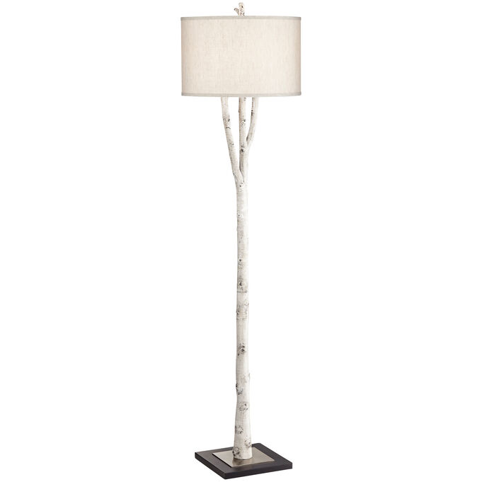 White Forest Natural Floor Lamp