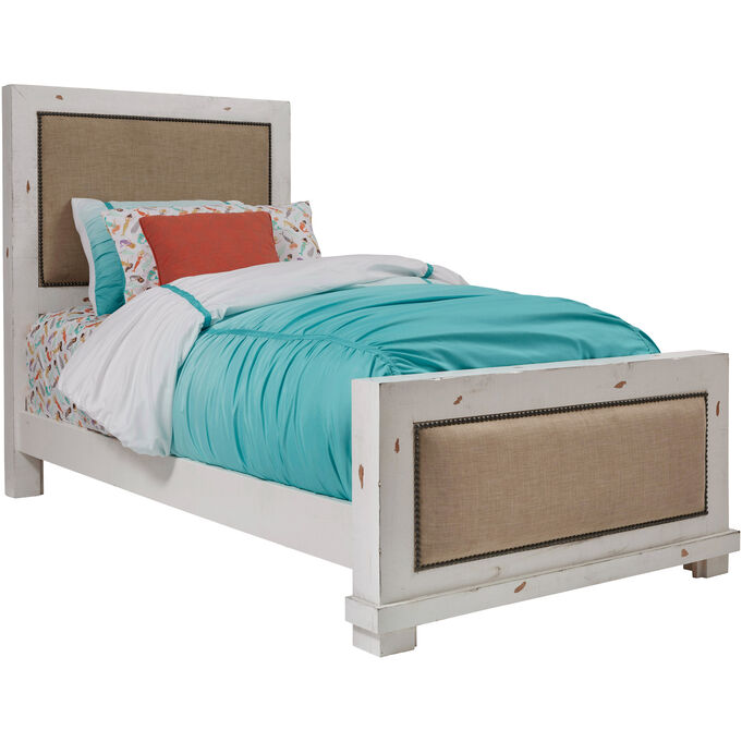 Willow White Full Upholstered Bed