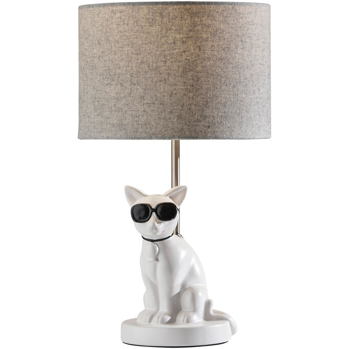Adesso | Sunny White Cat Table Lamp