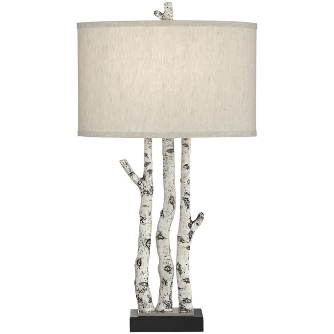 White Forest Natural Table Lamp