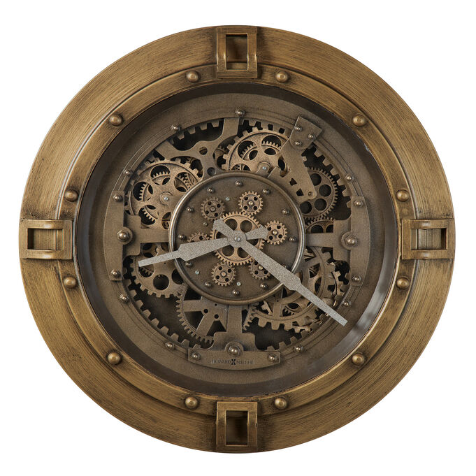 Howard Miller , Gerallt Brass Wall Clock , Antique Brass