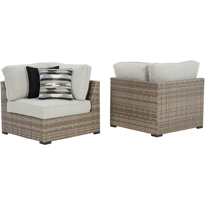 Ashley Furniture | Calworth Beige Set of 2 Corner Chairs