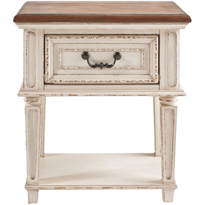 Ashley Furniture | Realyn White Nightstand | Chipped White