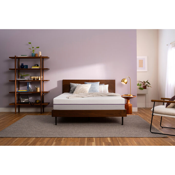 The purple mattress in room