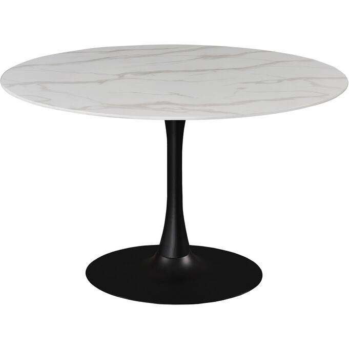 Tulip Matte Black 48 Inch Dining Table