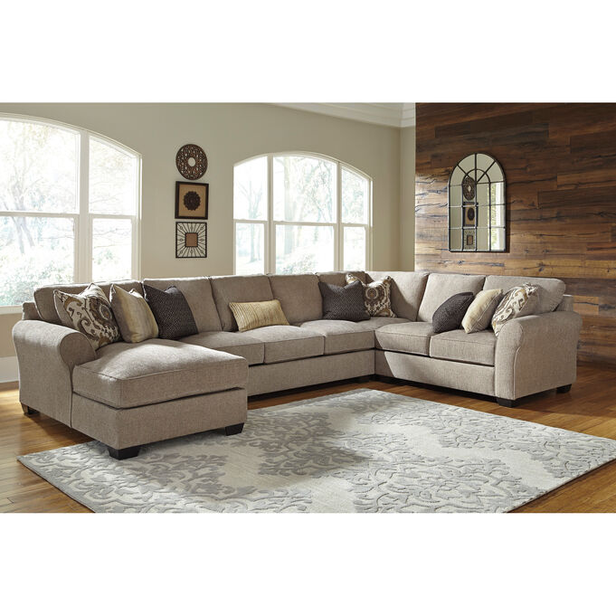 Ashley Furniture | Pantomime Driftwood 4 Piece Right Chaise Sofa Sectional