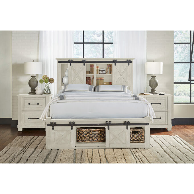 Sun Valley White Queen Rotating Storage Bed