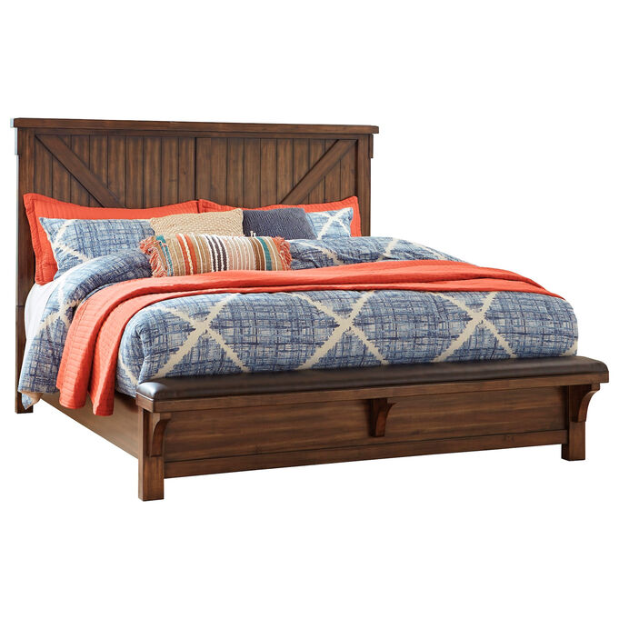 Ashley Furniture | Lakeleigh Brown Queen Upholstered Bed