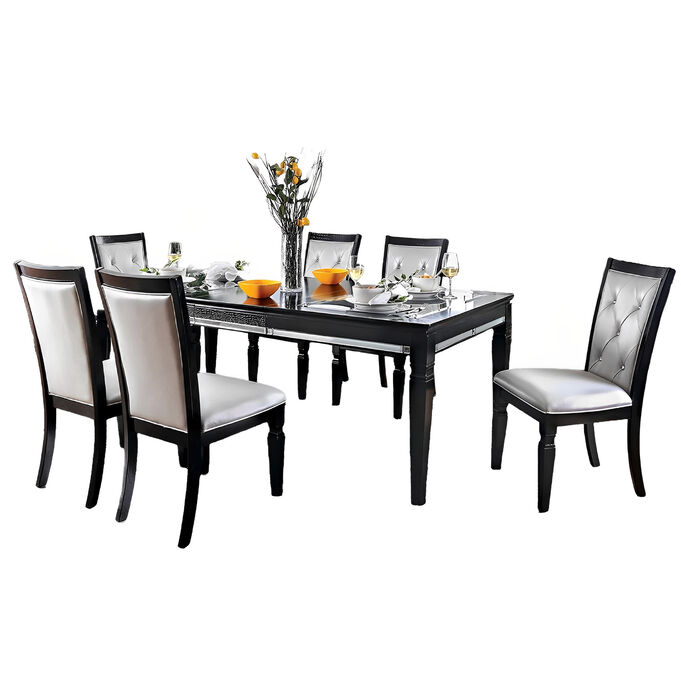 Furniture Of America | Alena Black 7 Piece Dining Room Set