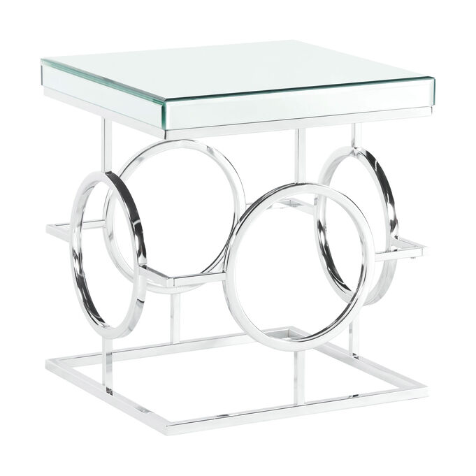 Elements | Pearl Chrome End Table