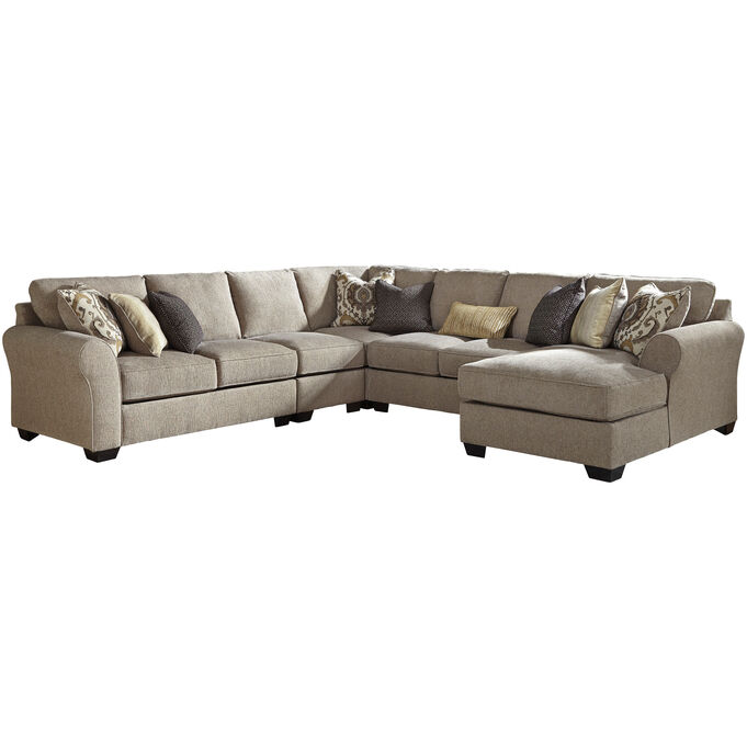 Ashley Furniture | Pantomime Driftwood 5 Piece Right Chaise Sectional
