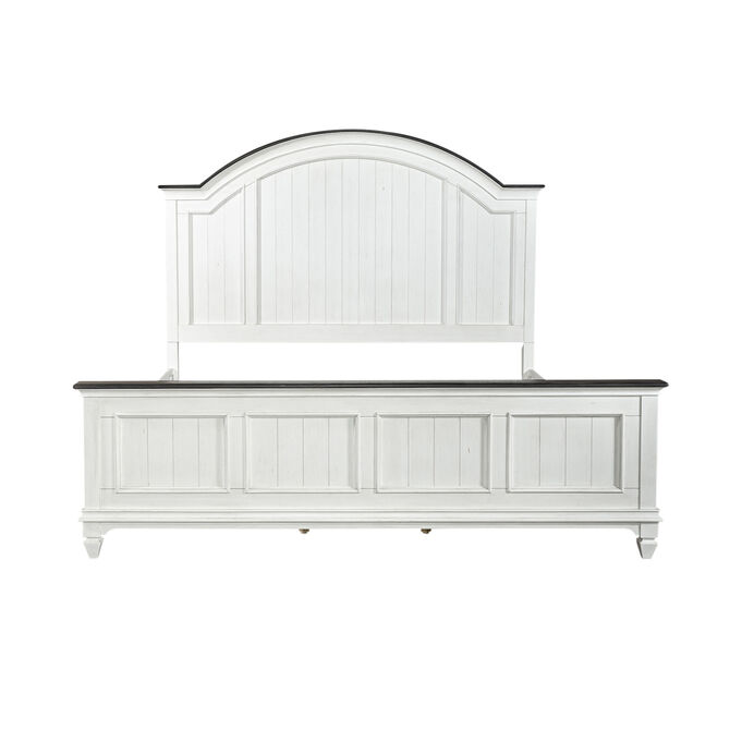 Liberty Furniture | Allyson Park White Queen Arched Panel Bed