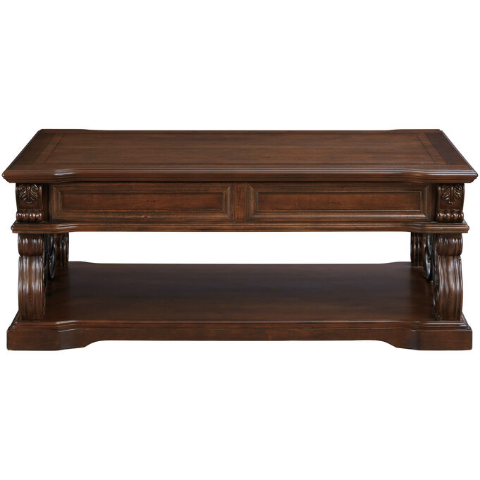 Ashley Furniture , Alymere Rustic Brown Lift Top Coffee Table