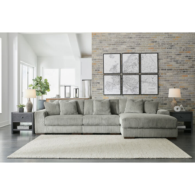 Lindyn Fog 3 Pc Right Chaise Sectional