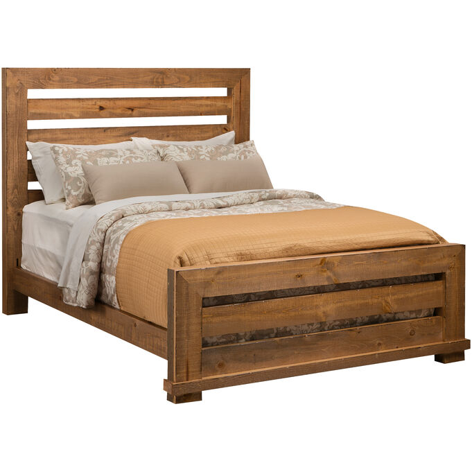 Progressive Furniture | Willow Distressed Pine King Slat Bed