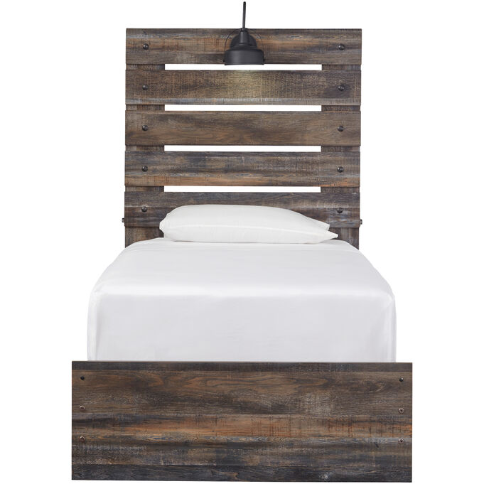 Drystan Brown Twin Panel Bed