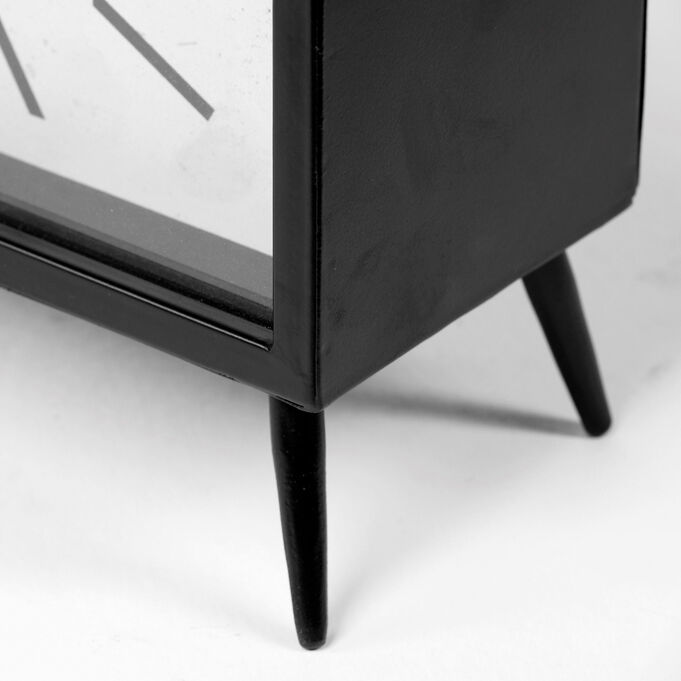 Lita Black Rectangular Table Clock